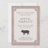 Family Reunion Brunch Rustic Boerderij  Pig Kaart (Achterkant)