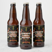 Family Reunion Celebration Bright Celestial Event Bier Etiket (Flessen)