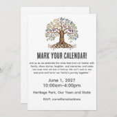 Family Reunion Celebration Invitation Kaart (Voorkant / Achterkant)