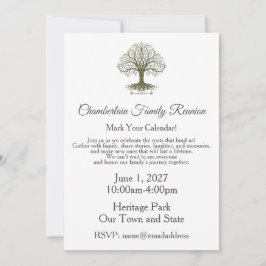 Family Reunion Celebration Invitation Kaart