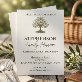 Family Reunion Celebration Invitation Kaart