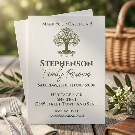 Family Reunion Celebration Invitation Kaart