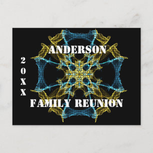 Family Reunion Celestial Abstract Kaleidoscope Briefkaart
