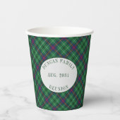 Family Reunion Clan Duncan Tartan Pset Custom Papieren Bekers (Voorkant)