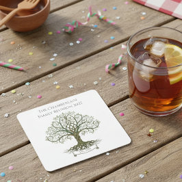 Family Reunion Coaster – Symbolic Family Tree Kartonnen Onderzetters