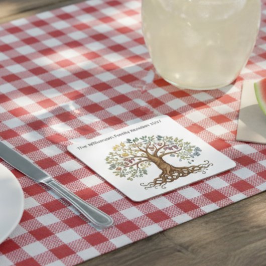 Family Reunion Coaster – Symbolic Family Tree Kartonnen Onderzetters