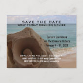 Family Reunion Cruise | Het strand van Date opslaa Aankondigingskaart (Voorkant)