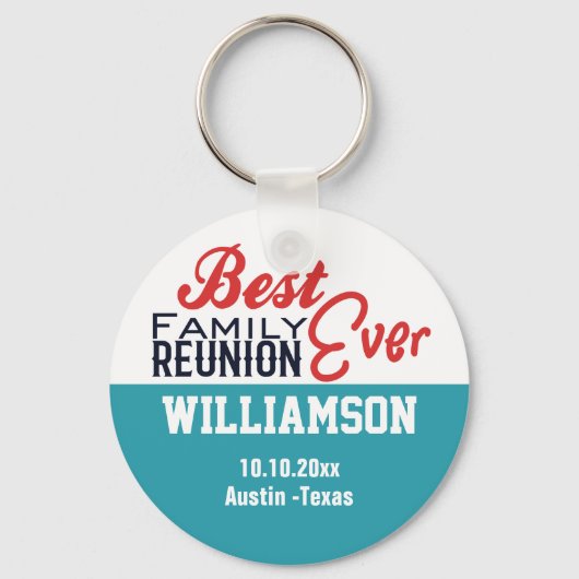 Family Reunion Cruise Keepomwille Monogram Memento Sleutelhanger (Voorkant)