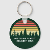 Family Reunion Custom Forest Camping Trip Sunset Sleutelhanger (Achterkant)