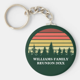 Family Reunion Custom Forest Camping Trip Sunset Sleutelhanger
