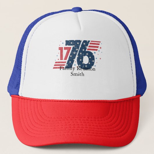 Family Reunion Customizable Patriotic 4th of July Trucker Pet (Voorkant)