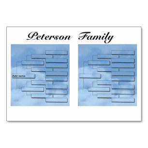 Family Reunion Dinner Table Card Kaart