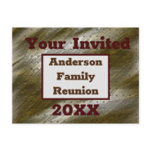 Family Reunion Elegant Golden Abstracte Uitnodigin