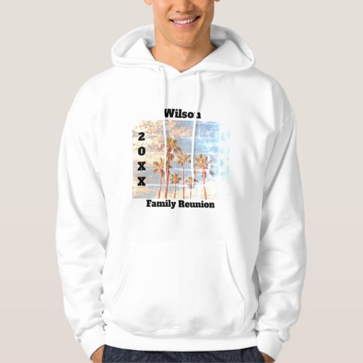 Family Reunion Faded Foto  Palms Keepomwille Hoodie (Voorkant)