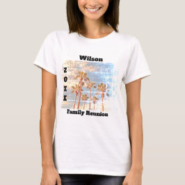 Family Reunion Faded Foto  Palms Keepomwille T-shirt