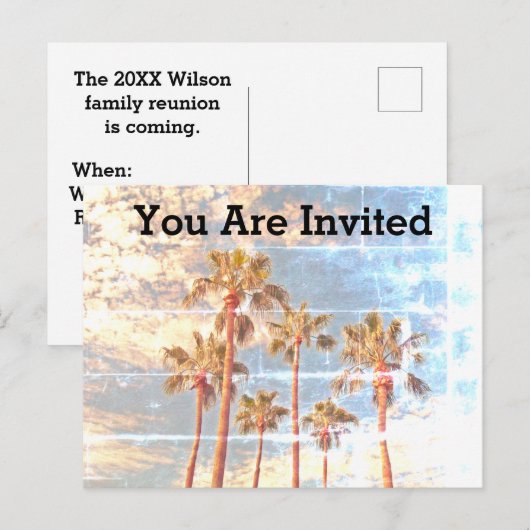 Family Reunion Faded Island  Foto nodigt uit Briefkaart (Voorkant / Achterkant)