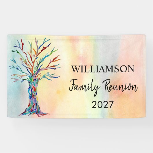 Family Reunion Family Tree Banner (Horizontaal)