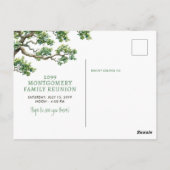 Family Reunion Family Tree Branch Briefkaart (Achterkant)