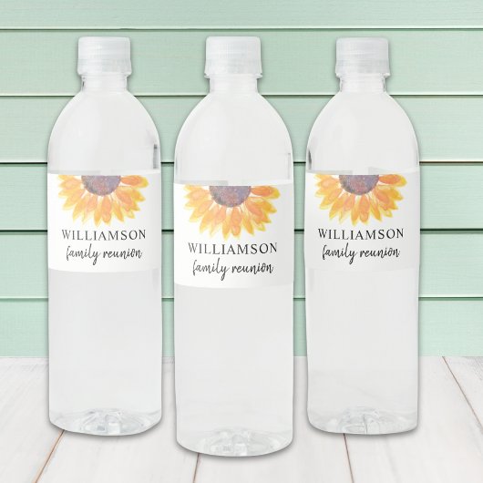 Family Reunion Floral Waterfles Etiket