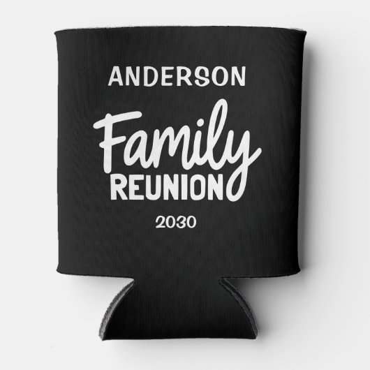 Family Reunion Fun Script Personalized Name Blikjeskoeler (Voorkant)