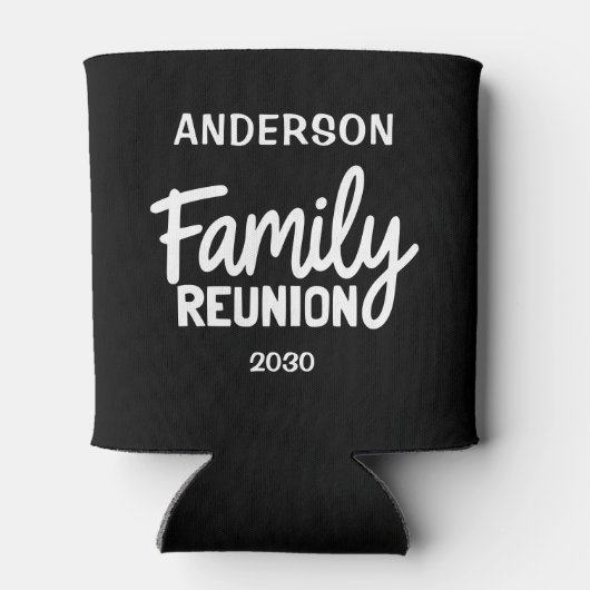 Family Reunion Fun Script Personalized Name Blikjeskoeler (Achterkant)
