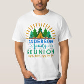 Family Reunion Funny Camping Sun Ray | Aangepaste  T-shirt (Voorkant)