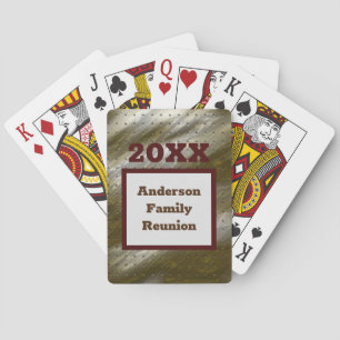Family Reunion Games Gold Silver Abstract Striped Pokerkaarten