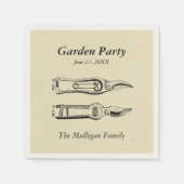Family Reunion Garden Party Paper Napkins Servet (Voorkant)