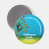 Family Reunion Gathering Memory Family Tree Magneet (Voorkant / Achterkant)