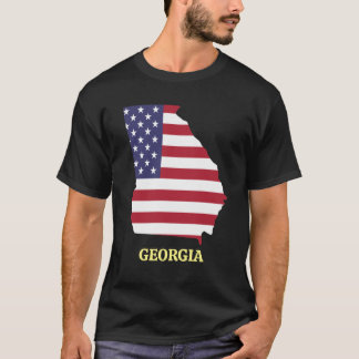FAMILY REUNION GEORGIA Rood Wit Blauw USA Vlag T-shirt