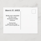 Family Reunion Gold Black Monogram E Uitnodiging (Achterkant)