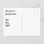 Family Reunion Gold en Silver Stripes Invitation Briefkaart (Achterkant)