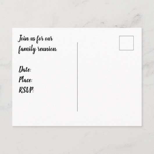 Family Reunion Gold en Silver Stripes Invitation Briefkaart (Achterkant)