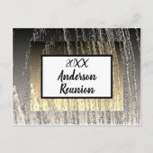 Family Reunion Gold en Silver Stripes Invitation Briefkaart (Voorkant)