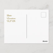 Family Reunion Gold Letter F Monogram Uitnodiging (Achterkant)