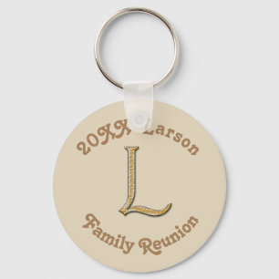 Family Reunion Gold Letter L Monogram Keepomwille Sleutelhanger