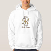 Family Reunion Gold Letter M Monogram Keepomwille Hoodie (Voorkant)