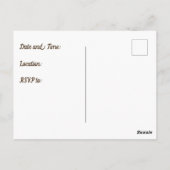 Family Reunion Gold Letter M Monogram Uitnodiging (Achterkant)