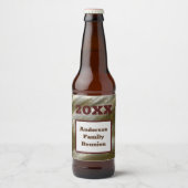 Family Reunion Gold Silve Stripe Abstract Keepomwi Bier Etiket (Voorkant)