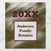 Family Reunion Gold Silve Stripe Abstract Keepomwi Wijn Etiket (Enkel label)