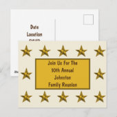 Family Reunion Gold Star Annual Group Event Briefkaart (Voorkant / Achterkant)