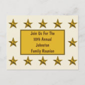 Family Reunion Gold Star Annual Group Event Briefkaart (Voorkant)