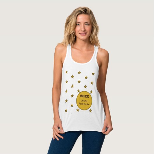Family Reunion Gold Star Annual Picnic Event Tanktop (Volledige Voorkant)