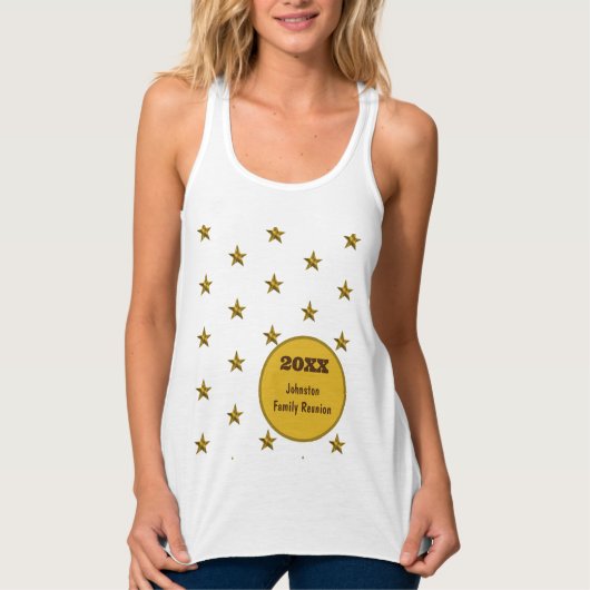 Family Reunion Gold Star Annual Picnic Event Tanktop (Voorkant)