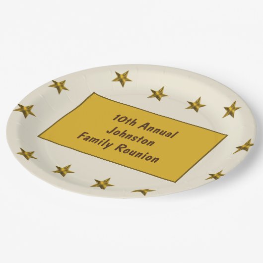 Family Reunion Gold Star Keepomwille Annual Big Ev Papieren Bordje (Gekanteld)