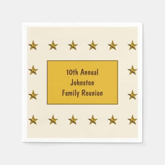 Family Reunion Gold Star Keepomwille Annual Big Ev Servet (Voorkant)
