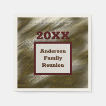 Family Reunion Gold White Striped Abstract Elegant