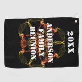 Family Reunion Golf Outing Vivid Lights Celestial Golfhanddoek (Horizontaal)