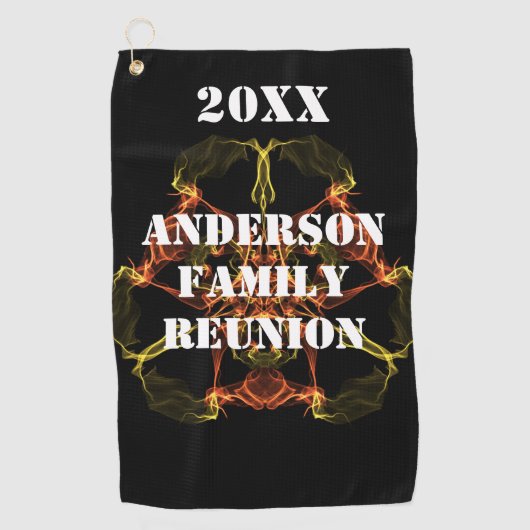 Family Reunion Golf Outing Vivid Lights Celestial Golfhanddoek (Voorkant)