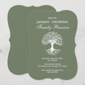 Family Reunion green Invitation Kaart (Voorkant / Achterkant)
